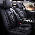 Waterproof 5 Car Seat Covers for Suzuki 1999-2025 95% Models, Premium Leather Automotive Front and Back Seat Protectors Compatible with Airbag Black & Black Line