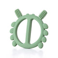 Haakaa Silicone Crab Baby Teether,Teething Toys,360° Baby Toothbrush Head for Infant Self-Brushing Training,Food-Grade Silicone,Pea Green
