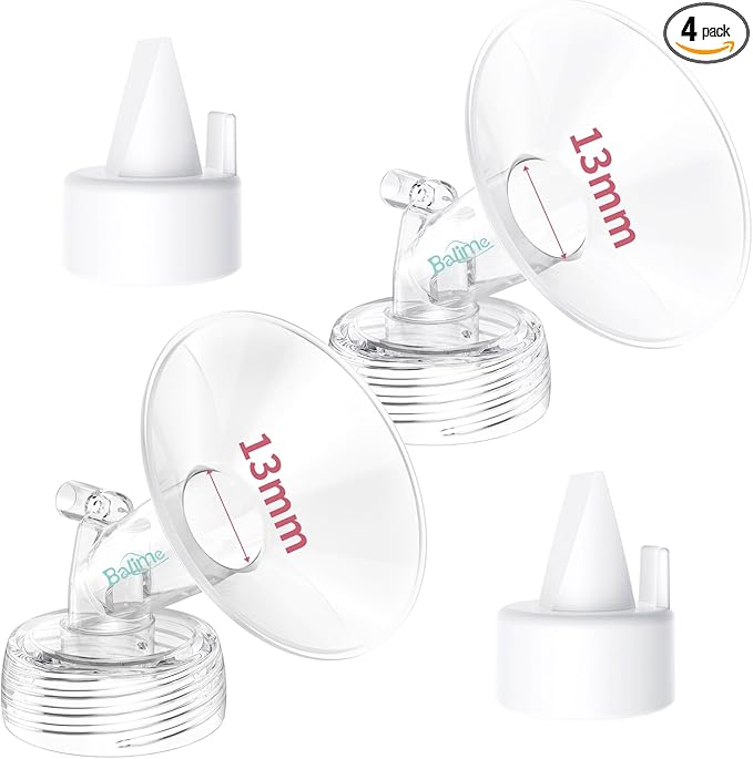 13MM Flange and Duckbill Valve Set Compatible with Spectra S1 S2 9 Plus, Wide Mouth Breast Pump Replacement Parts, Multiple Size Options 13–30mm, Not Original Accessories