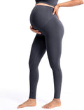 POSHDIVAH Women's Creamluxe Maternity Leggings 25"/28" Over The Belly Pregnancy Yoga Pants Active Workout Leggings