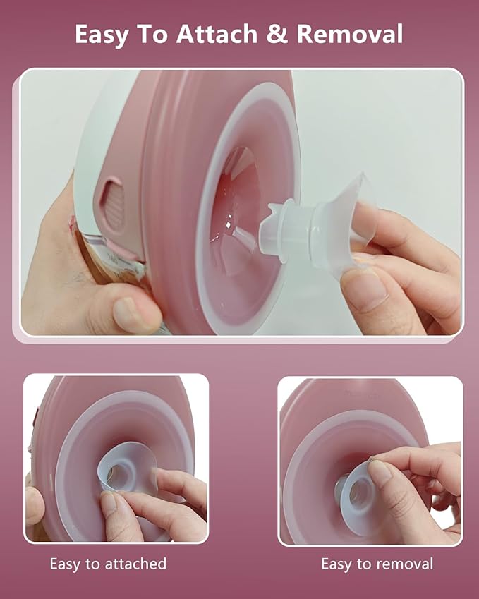 6pcs Updated Silicone Flange Insert 18mm Compatible with Momcozy/Medela/Spectra/Eufy/Lansinoh/TSRETE/Elvie/NCVI/Paruu Breast Pump, for 24mm Flange/Shield, Breastfeeding Essential Replacement Pump Part
