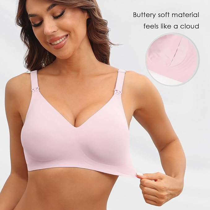 As Fairy Seamless Nursing Bras for Breastfeeding Soft Wireless Sleep Maternity Bralette Regular and Plus Size