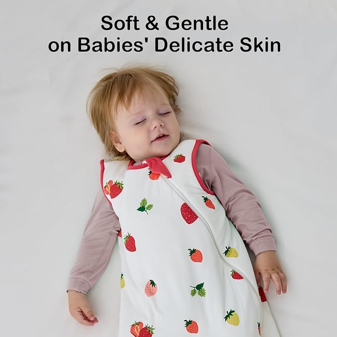 BubblePanda Rayon Made from Bamboo Sleep Sack 12-18 Months 0.5 Tog Soft Lightweight Toddler Sleep Sack 1t for Babies 2-Way Zipper Wearable Blanket Baby 12 Months