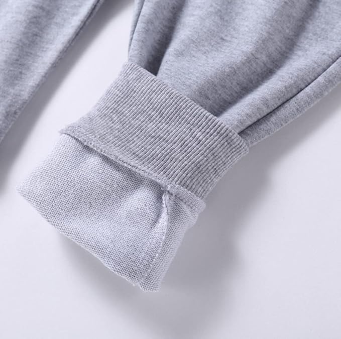 CuteOn Unisex Toddler Jogger Pants Kids Cotton Elastic Waist Winter Baby Sweatpants Pants 1-5Years