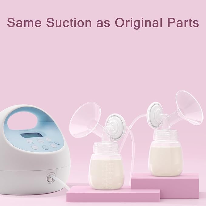 21 mm Flange Compatible with Spectra S2 S1 9 Plus Ameda MYA Motif Luna Cimilre Breast Shield, Duckbill Valves Replacement, Replace Wide Mouth Flange