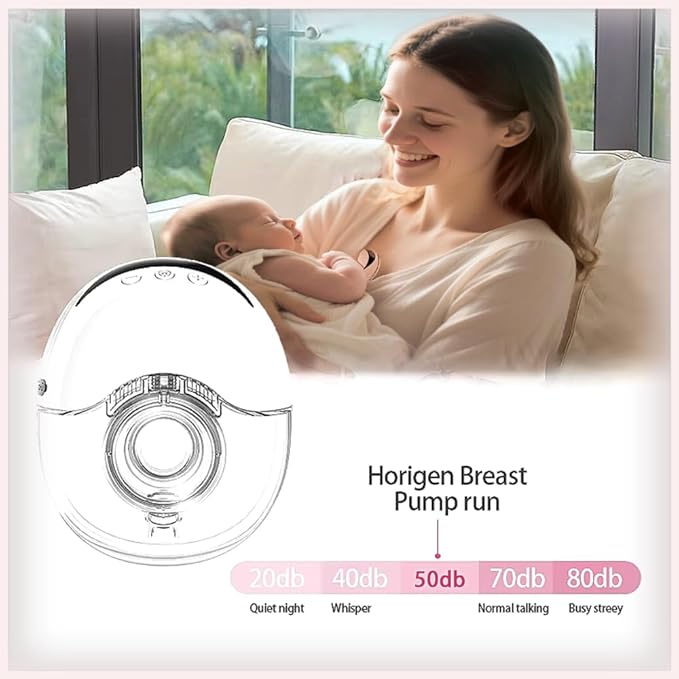 Wearable Breastfeeding Pump,4 Modes12 Levels,Hands Free Breast Pump,Portable Double Pump,Memory Function,Strong Suction,Rechargeable,Double-Sealed Flange Sizes (19/21/mm) (Nude 2 Pack)