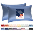 Deep Dream Toddler Pillowcases for 13x18 Pillow 2 Pack, 100% Cotton Travel Pillow Case Cover, 600 Thread Count Cotton Pillow Covers, Soft & Breathable Small Pillow Cases Envelope Closure, Gray Blue