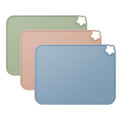 Cutebe Silicone Placemat for Toddles Kids Non-Slip Reusable Portable Kids Placemats for Dinning Table Heat Resistant Placemats, Baby Placemat Stain Resistant Silicone Mat for Dining Table 3 Pack