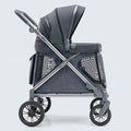 Familidoo Q1 Multi-Use Kids Wagon Stroller – Foldable, Lightweight & All-Terrain for Kids & Pets – 5-Point Safety Harness, Rain Cover & Compact Travel Design – Supports Up to 132 lbs (Charcoal Gray)