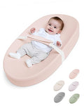 COMOMY Baby Changing Pad with Wipeable & Waterproof PU Cover, Contoured Diaper Changing Pad for Dresser with Non-Slip Safety Belt, Portable and Lightweight, Large Cushioned Foam, Pink