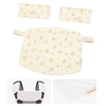 Bebamour Drool and Teething Reversible Cotton Pad For All Carry Positions Baby Carrier White Drool Bib For Boys & Girls (New Pink Flower)