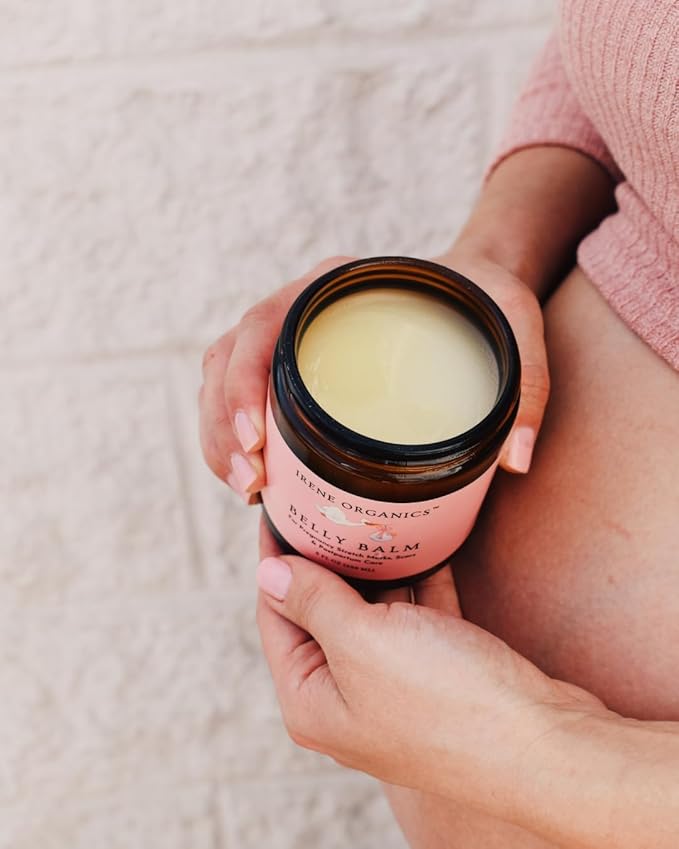 Belly Bundle by Irene Organics - Organic Belly Butter and Oil for Pregnancy Stretch Mark Prevention and Treatment - Award Winning Skincare For Pregnancy and Postpartum - Mother's Day Gift Set (Small)