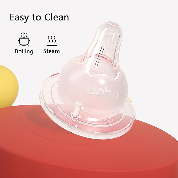YOHKOH Baby Bottle Nipples for Wide Neck Bottles, 100% Natural Feel Silicone Nipples, BPA-Free (9m+, LL, 4 Counts)