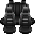 Seat Covers for Dodge ram 3500 2004-2011 | 5-Seats Leather Seat Covers, Easy to Install Automotive Seat Covers Full Set (Full Set, Black)