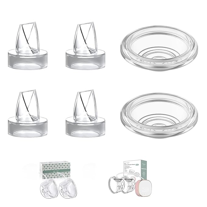 Duckbill Valves Silicone Diaphragm, Compatible with TOVVILD Breast Pump Milk Collection Cups, Also Compatible with BabyBuddha/Zomee Wearable Collection Cups (6 Piece Set)