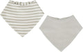 Woolino Merino Wool Baby Bibs - Highly Absorbent Bandana Bib with Cotton Outer Layer and Merino Wool Inner Layer - Pack of 2