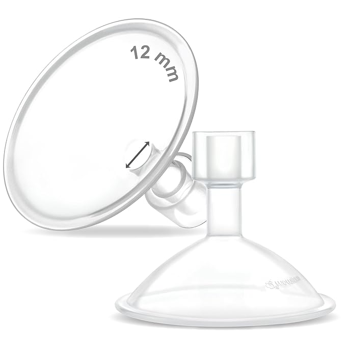 Maymom MyFit Crater Series 12mm Two-Piece Design Small Breastshield Compatible with Medela Breast Pump Parts; Replace Medela Shields; Fit Flex Connector; 2pc