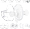 Two Complete Sets Compatible with Momcozy M5 Breast Pump Replacement Parts, 27mm Collection Cup and 15/17/19/21mm 8pcs Flange Size Kit for M5 only, not Other Models