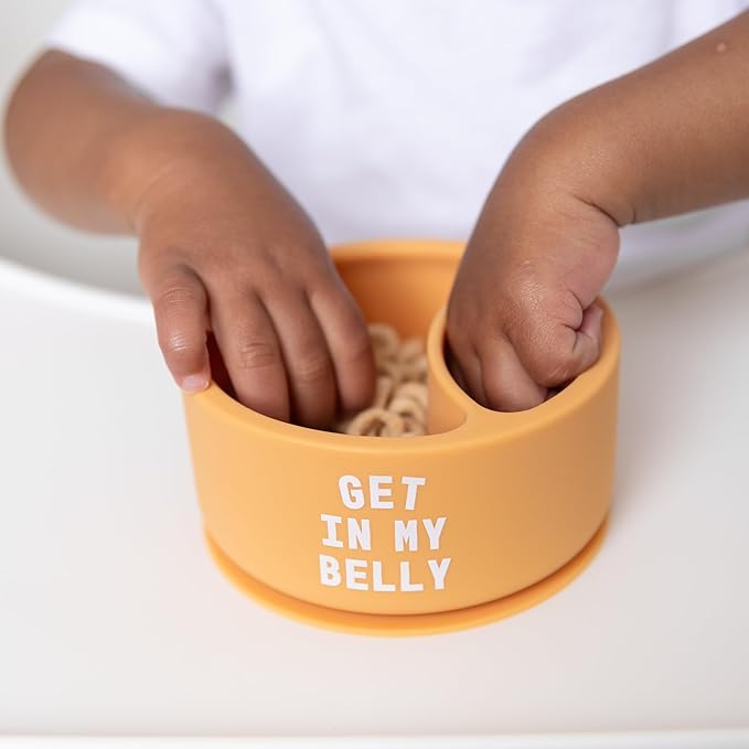 Bella Tunno Silicone Suction Bowl & Spoons for Toddlers & Babies, Food Grade BPA Free Silicone, Non Slip Base, Microwave & Dishwasher Safe, Ideal Baby-Led Weaning Bowl, Miss Mess/Love First Bite