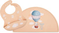 Silicone Baby Bib and Mat | Boys Girls Babies & Toddlers | Waterproof, Adjustable, BPA Free