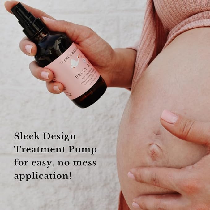 Belly Bundle by Irene Organics - Organic Belly Butter and Oil for Pregnancy Stretch Mark Prevention and Treatment - Award Winning Skincare For Pregnancy and Postpartum - Mother's Day Gift Set (Small)