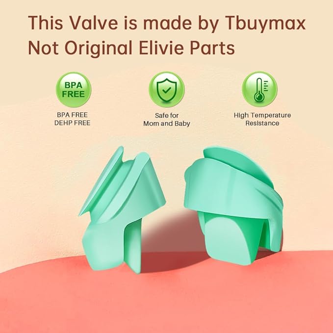 TB Tbuymax 8pc Duckbill Valves 4pc Pump Seals Diaphragm Compatible with Wearable Elvie Breast Pump and Pump Parts Replacement Membrane Parts