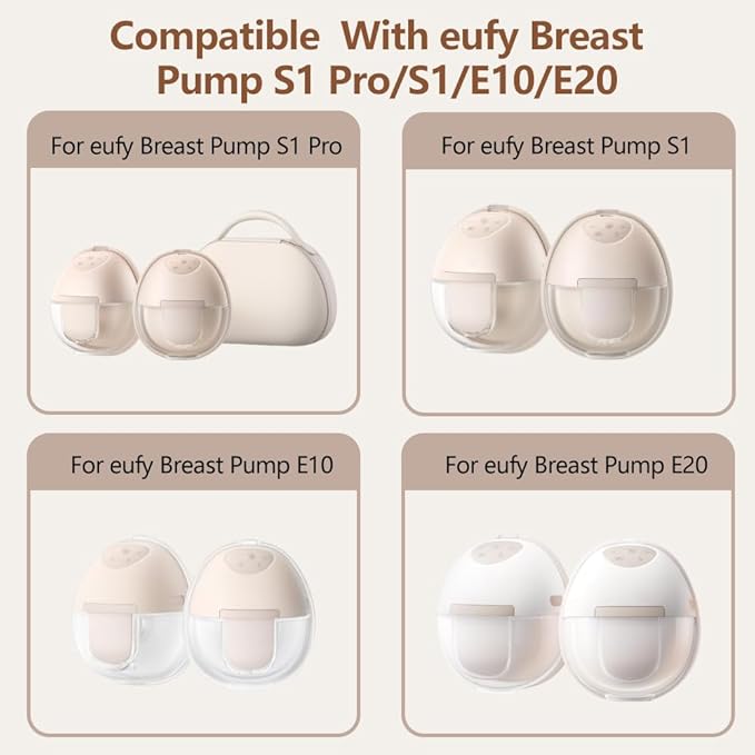 4pcs Silicone Diaphragms Compatible with eufy S1 Pro/S1/E10/E20 Wearable Breast Pump, Replace for eufy Pump Parts Diaphragm,Not Original eufy Parts