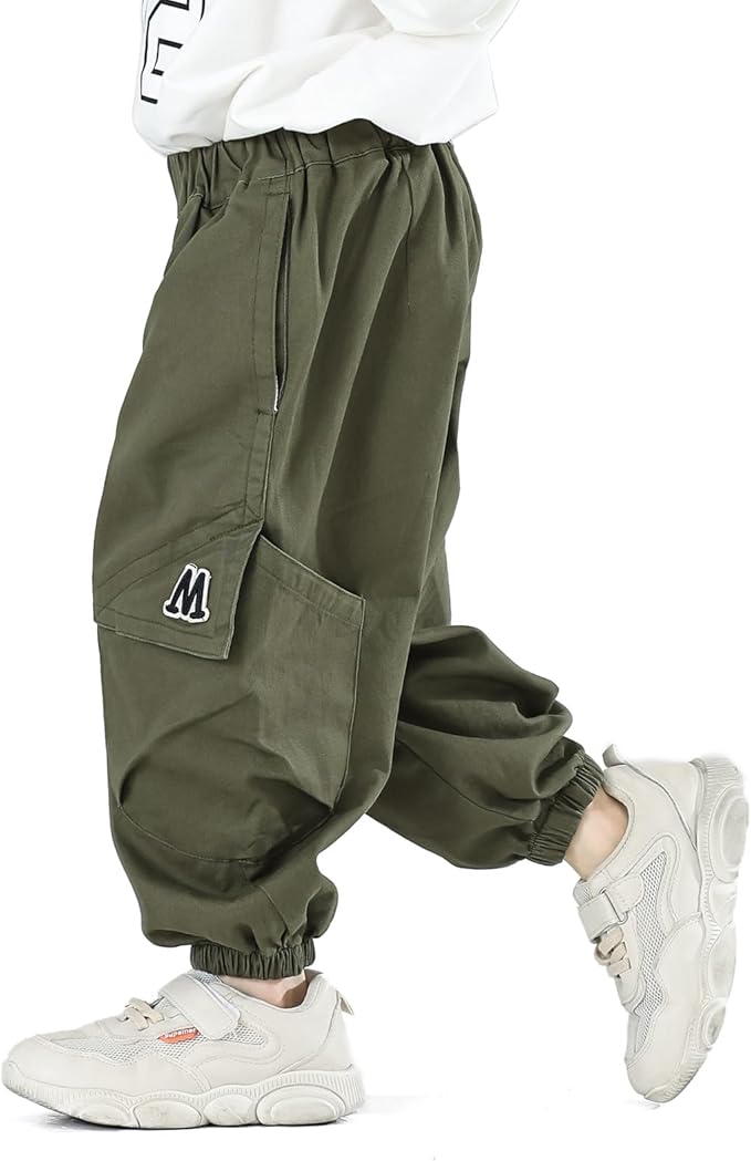 MINI PANDA Toddler Pants Boys& Girls, Relaxed Stretch Twill Toddler Casual Pants