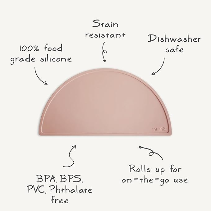 mushie Silicone Placemat for Kids | BPA-Free Non-Slip Design (Circus)