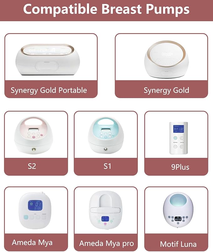 4packs 32mm Full Breast Replacement Pump Parts for Spectra S1 S2 9 Plus Synergy Gold Include 13mm Flange,Valve,Backflow Protector,Tube,Bottle,Caps, Fit for Motif Luna Cimilre Ameda MYA Pump