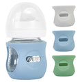 3 Pack Silicone Sleeves for Philips Avent Natural Glass Baby Bottles, Anti Breakage Baby Bottle Holder for Baby Boys, Compatible with Philips Avent Glass Natural Baby Bottle, 4oz