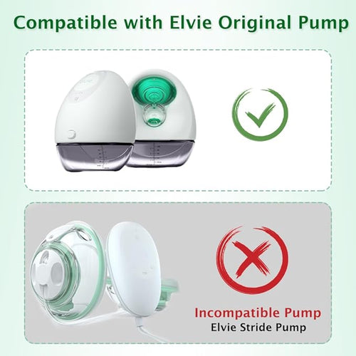 2pcs Duckbill Valves and 2pcs Pump Seals Diaphragm Compatible with Elvie Breast Pump, Replace for Elvie Pump Valves and Diaphragm, Pump Seal Used for Original Flange, Not Original Parts