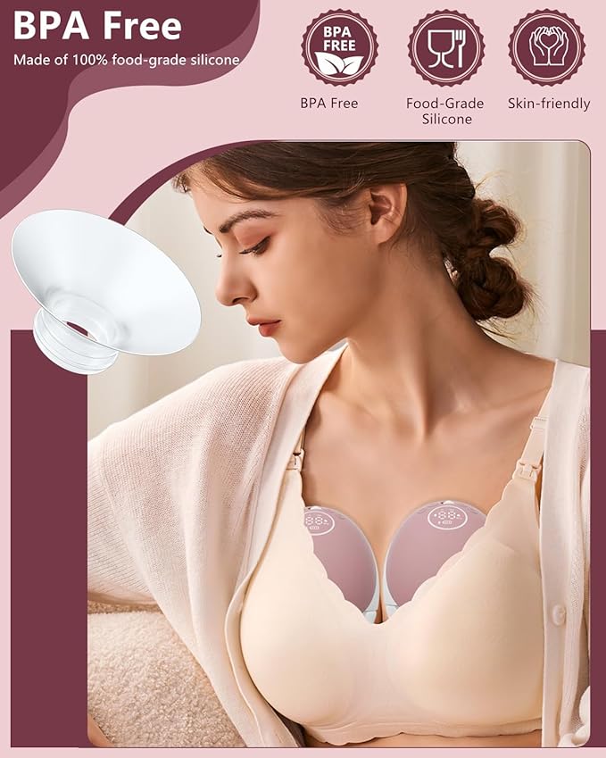 1pcs Breast Pump Flange Insert 16mm Compatible with Momcozy M9/M6/M5/S12 Pro/S9 Pro/V1 Pro/V2 Pro Wearable Breast Pump, Replace for Momcozy Pump Flange Insert, BPA Free, OEM, Not Original Parts