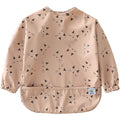 ARI MES Long Sleeves Waterproof Baby Bibs for Eating - Kitty Cats, Medium- Wearable, Coverall for Toddler, Long Sleeve Bib, Smock Apron for Feeding - Applicable for 6-72 Months
