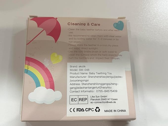 akolik Baby Teething Toys, Teething Relief Toy, BPA Free Baby Chew Toys Infant Toys Newborn Accessories, Teethers for Babies 0-3-6-9-12 Months Old Boys Girls