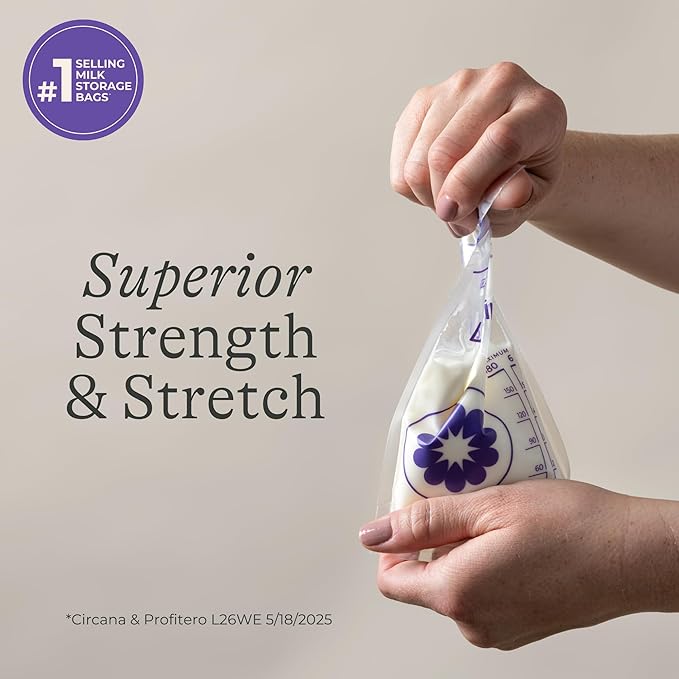 Lansinoh Breastmilk Storage Bags, 150 Count, Baby Essentials, Fast Freeze & Thaw Breast Milk Bags for Baby Bottle Feeding, Superior Strength & Stretch, 6 Ounce