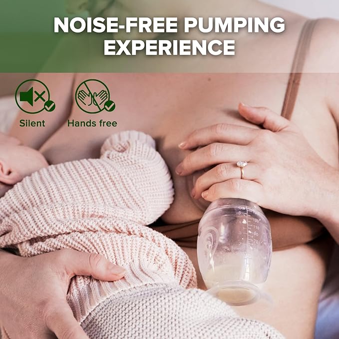 haakaa Manual Breast Pump with Flower Stopper Set, Gen.2 Silicone Hand Pump with Suction Base, BPA Free (4oz/100ml, Lavender)