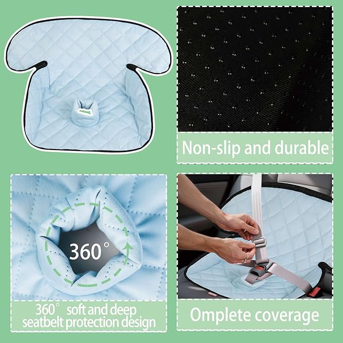 MOOB Waterproof Car Seat Protector - Potty Training Liner for Baby & Toddler, Machine Washable Piddle Pad with Anti-Slip Backing, Universal Fit for Infant Car Seat & Stroller (Brown