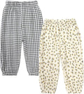 MYGBCPJS Baby Boys Girls Cotton Linen Trousers Kids Casual Ankle Pants Loose Long Bloomers