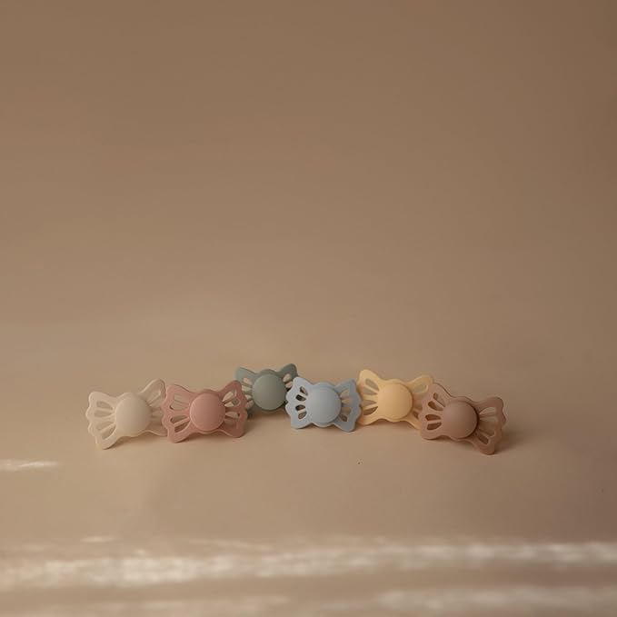 FRIGG Lucky Symmetrical SilkySoft Silicone Baby Pacifier | Made in Denmark | BPA-Free (Sage/Powder Blue, 0-6 Months)