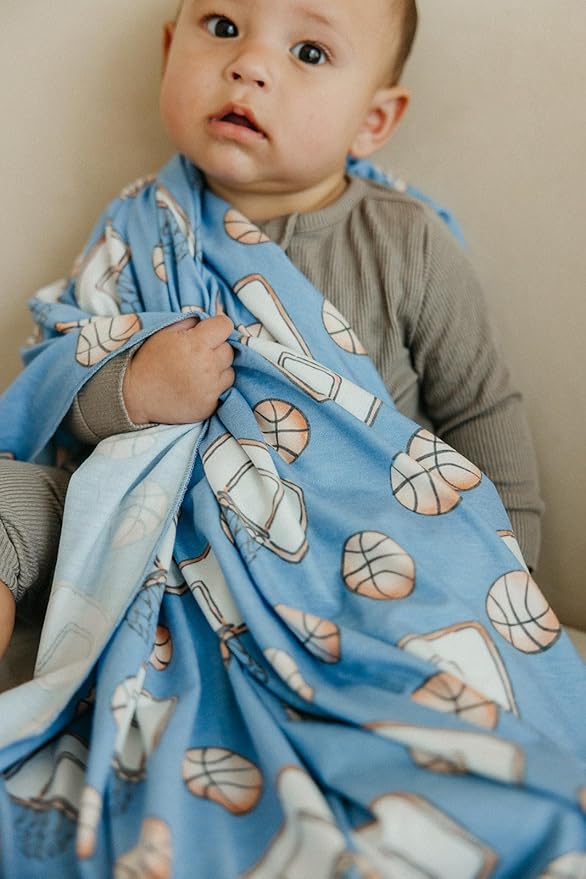 Copper Pearl Baby Swaddle Blanket - Premium Knit Baby Blanket, Large Soft Stretchy Receiving Blankets for Baby Boy and Girl, Swaddles for Newborn, Infant, and Toddler (Dunk)