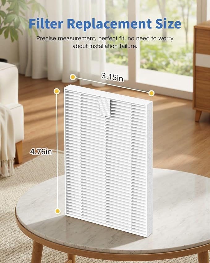 6 Pack HEPA Filter Replacement Compatible with Momcozy, Grownsy, Papablic, MOMFANN Bottle Washer, 99.97% Effective Filtration, Safe Bottle Ceaning Parts