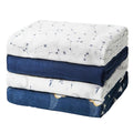 Momcozy Muslin Swaddle Blankets, Ultra Soft Neutral Swaddle Blanket, Breathable Large 47'' x 47'' Baby Infant Newborn Boys Girls Swaddling Receiving Blanket Wraps, Midnight Star Clouds