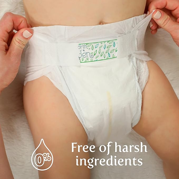 Earth & Eden Sensitive | Eco-Conscious & Hypoallergenic Diapers | Size 3 | 222 Count