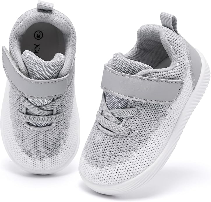 MORENDL Toddler Sneakers Baby Boys & Girls Barefoot Shoes Lightweight Breathable Walking Running Tennis Athletic Sport Shoes