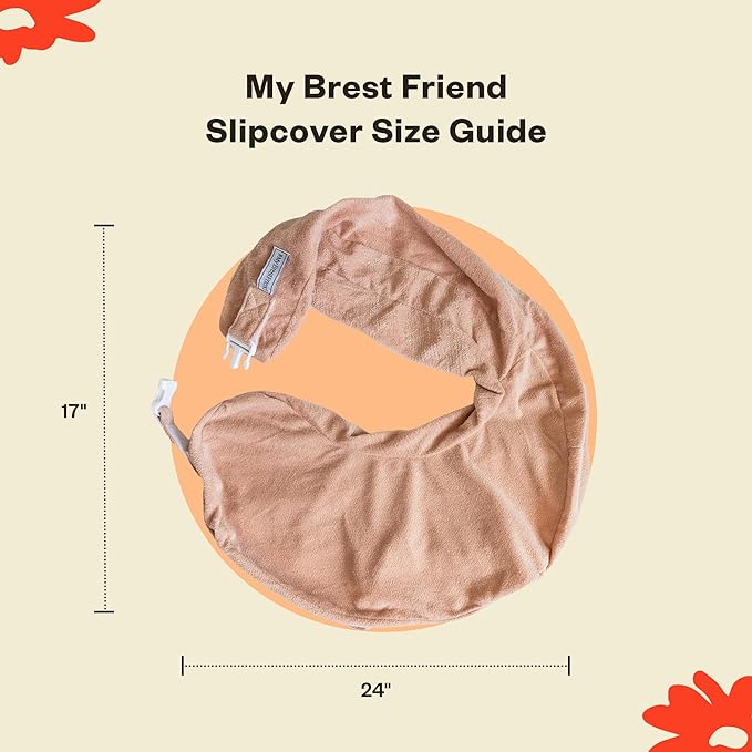 My Brest Friend Nursing Pillow - Deluxe - Enhanced Comfort w/ Slipcover - Ergonomic Breastfeeding Pillow For Ultimate Support For Mom & Baby - Adjustable Pillow W/ Handy Side Pocket, Flower Key Grey