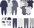 Newborn Layette Gift Set 27-Piece Baby Girl Clothes Bodysuits, Pants Essentials and Accessories 0-12Months