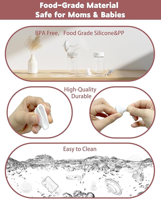 4packs 16mm Full Breast Replacement Pump Parts for Spectra S1 S2 9 Plus Synergy Gold Include 13mm Flange,Valve,Backflow Protector,Tube,Bottle,Caps, Fit for Motif Luna Cimilre Ameda MYA Pump