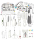 Baby Healthcare and Grooming Kit, Electric Safety Nail Trimmer Baby Nursery Kit, Newborn Care Kits with Hair Brush Comb for Newborn Infant Toddlers Baby Boys Girls Kids, Baby Shower Gifts (White)
