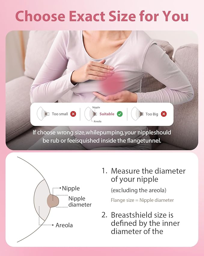 29MM Flange and Duckbill Valve Set Compatible with Spectra S1 S2 9 Plus, Wide Mouth Breast Pump Replacement Parts, Multiple Size Options 13–30mm, Not Original Accessories